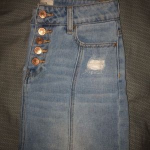 Pacsun button fly jean skirt